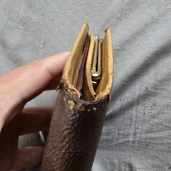 Celine Brown and Tan Wallet With Kisslock Coin Pouch - Picture 2 of 8